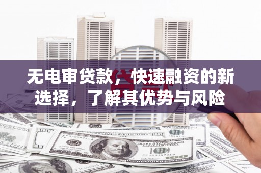 渝中无电审贷款，快速融资的新选择，了解其优势与风险