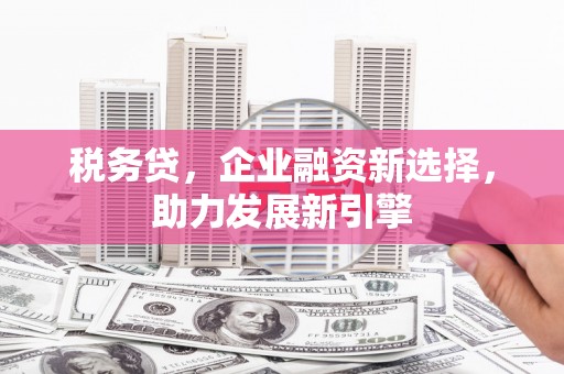 渝中税务贷，企业融资新选择，助力发展新引擎