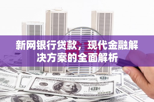 渝中新网银行贷款，现代金融解决方案的全面解析
