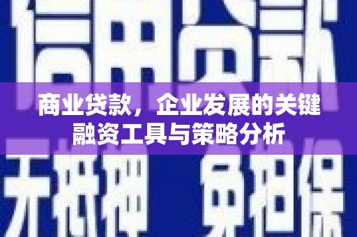 渝中商业贷款，企业发展的关键融资工具与策略分析