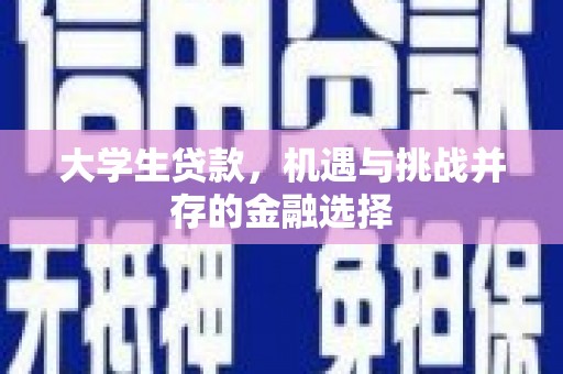 渝中大学生贷款，机遇与挑战并存的金融选择