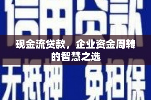 渝中现金流贷款，企业资金周转的智慧之选