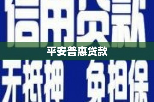 渝中平安普惠贷款